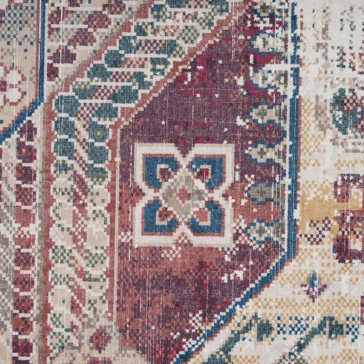 TEPPICH WASCHBAR Verona Eliza Rot - Rot, Textil (160/231cm) - Kukoon Rugs