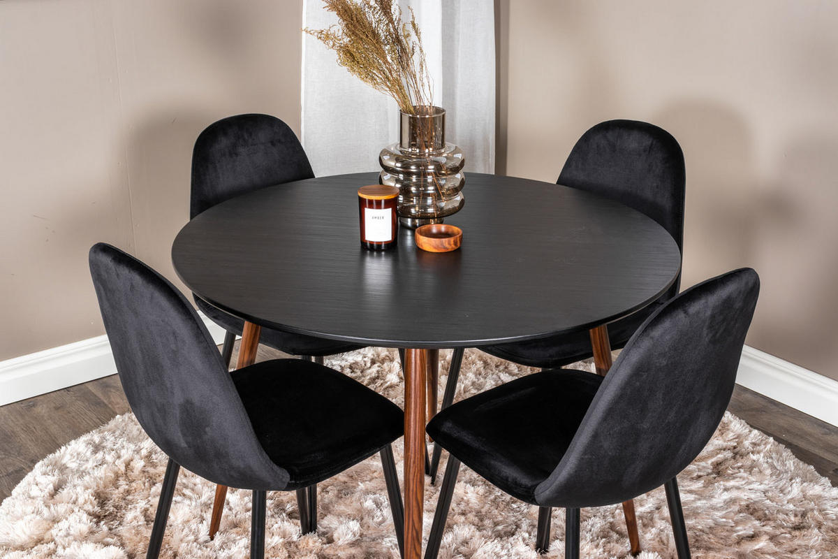 TISCHGRUPPE Schwarz - Schwarz, Holzwerkstoff (100/75/100cm) - ebuy24