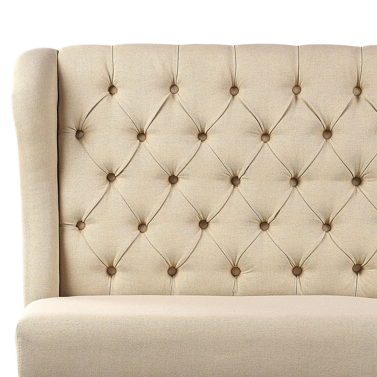 2-SITZER-KÜCHENSOFA Polsterbezug Beige Torsby - Beige, Textil (154/106/63cm) - Beliani