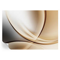 FOTOTAPETE 208x146 cm - Abgerundete Linien - Beige, Textil (208/146cm) - Wallfluent