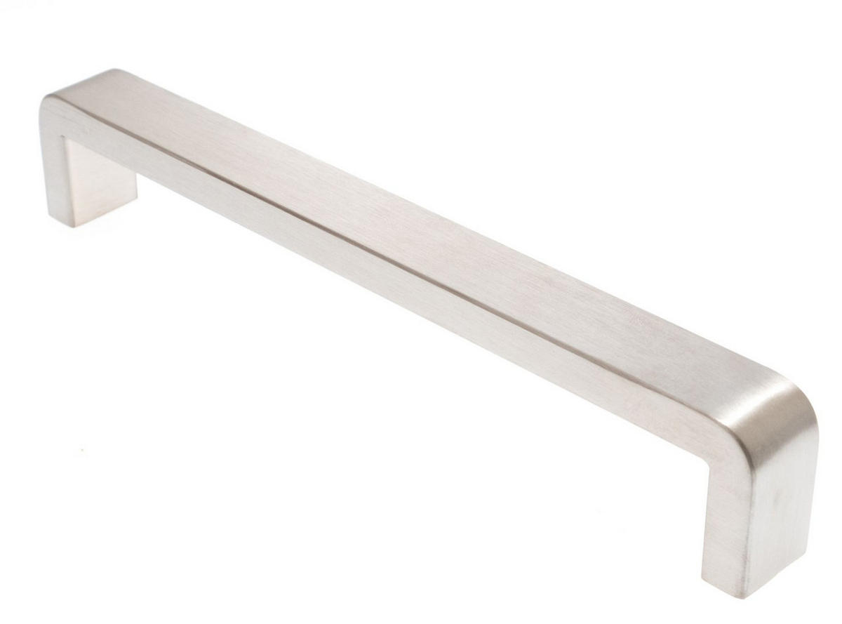 MÖBELGRIFF BA 224mm Edelstahl gebürstet Küchengriff Schrankgriff modern - Edelstahlfarben/Grau, Metall (2/3.5/23.4cm)