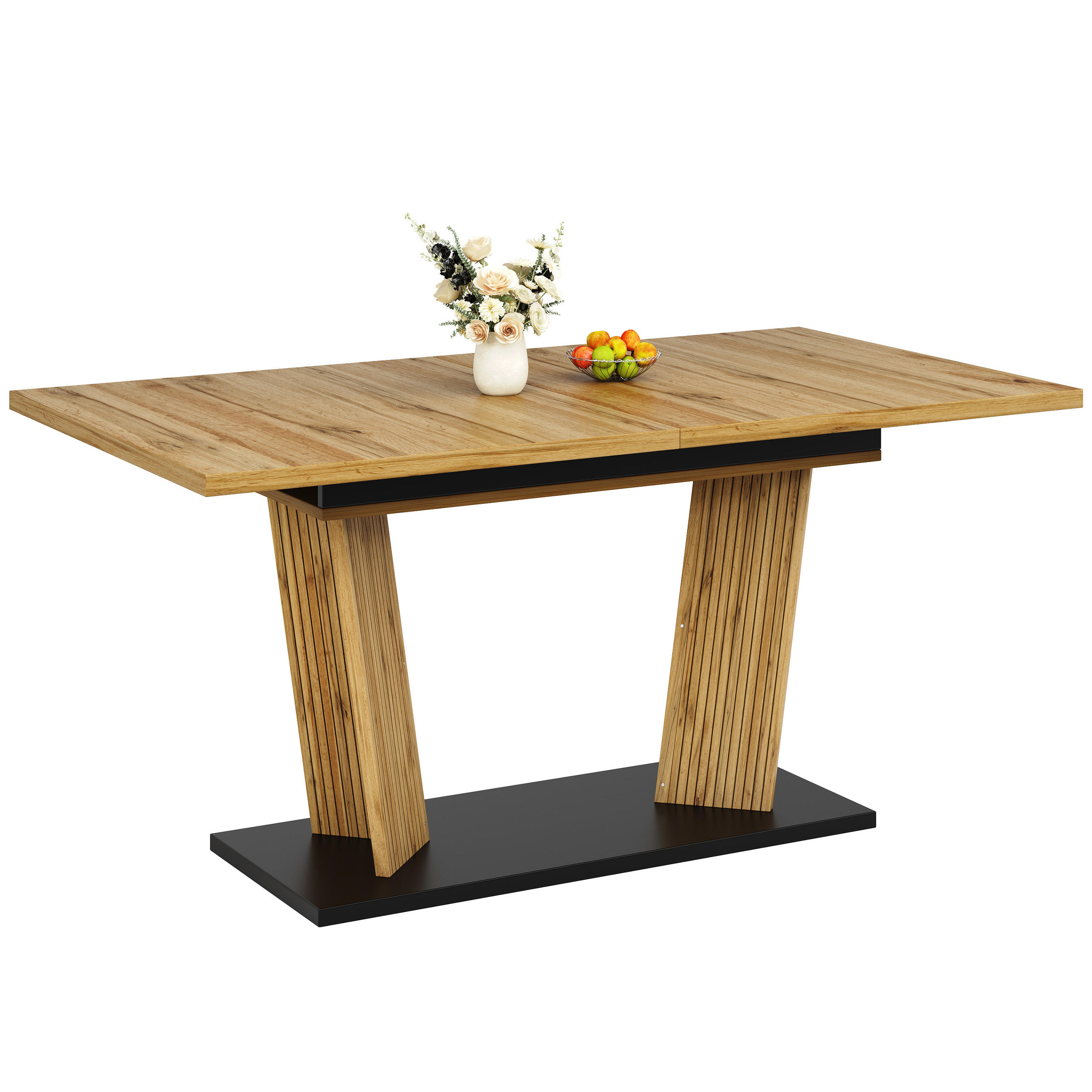 ESSTISCH ausziehbar 120-160/80/76 cm DE-39645 Eichenfarbe - Eichefarben, Holzwerkstoff (80/160/76cm) - ComfortXL