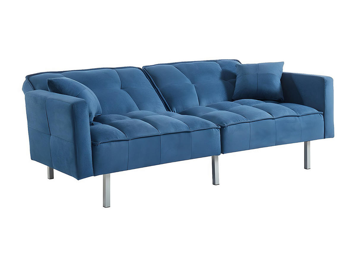 SCHLAFSOFA - 3 Personen - stoff - blau Miney - Blau, Textil (198/83/89cm) - Vente-Unique