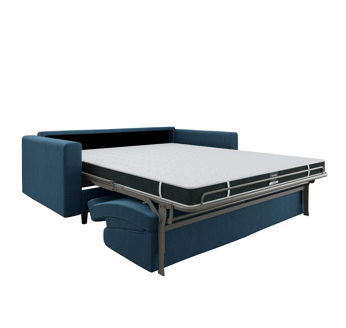 SCHLAFSOFA GERADE Rastergewebe Blaugrau 180cm - Blaugrau, Textil (180/87/100cm) - Sia Home