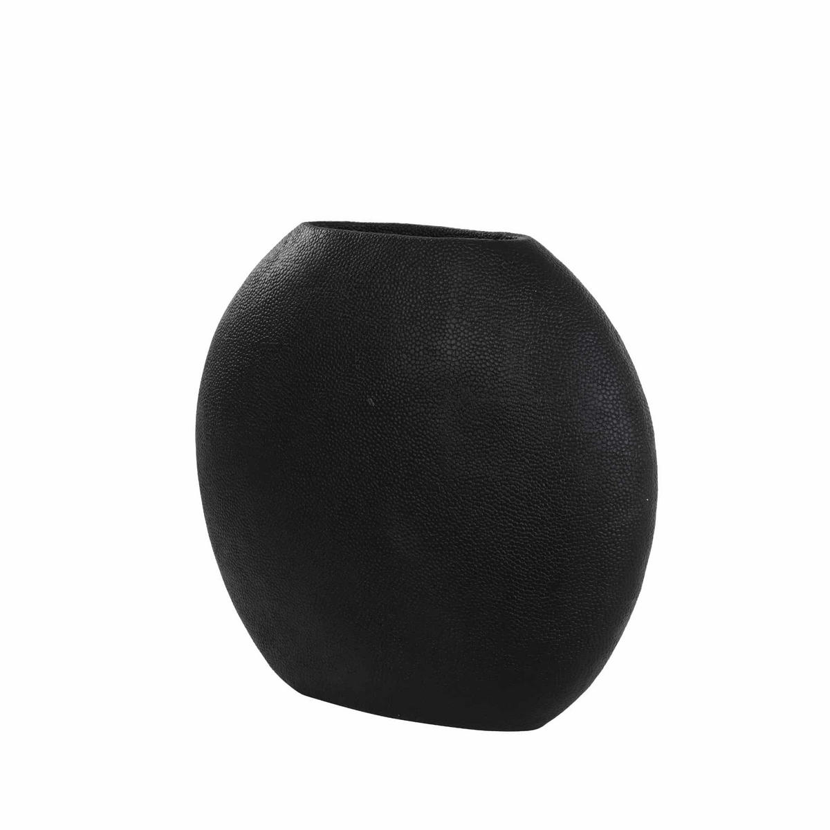 VASE Rayskin Schwarz 49.5/20/45 cm - Schwarz, Kunststoff (45cm) - Light & Living
