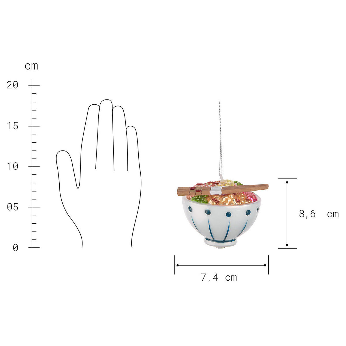 BAUMANHÄNGER Hang On - Weiß, Glas (7/9/7cm) - Butlers