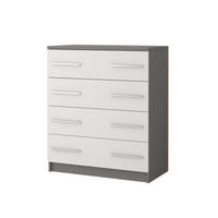 KINDERKOMMODE OLMO 02 80/40/93 Weiß/Grau - Weiß/Grau, Holzwerkstoff (80/93/40cm) - Deine Möbel 24