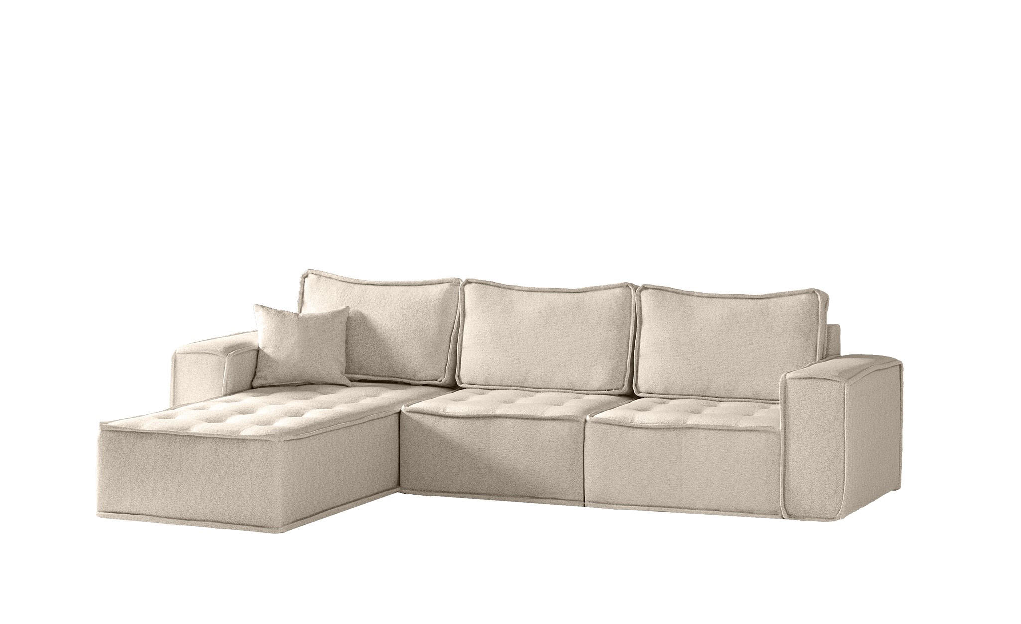Fun Möbel Ecksofa Beige 292x192 cm