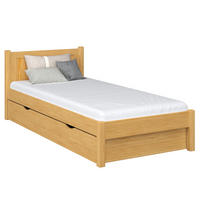 BETT mit Schublade N02 Naturkiefer 100/200 - Hellbraun, Naturmaterialien/Holz (100/200cm) - N-Wood
