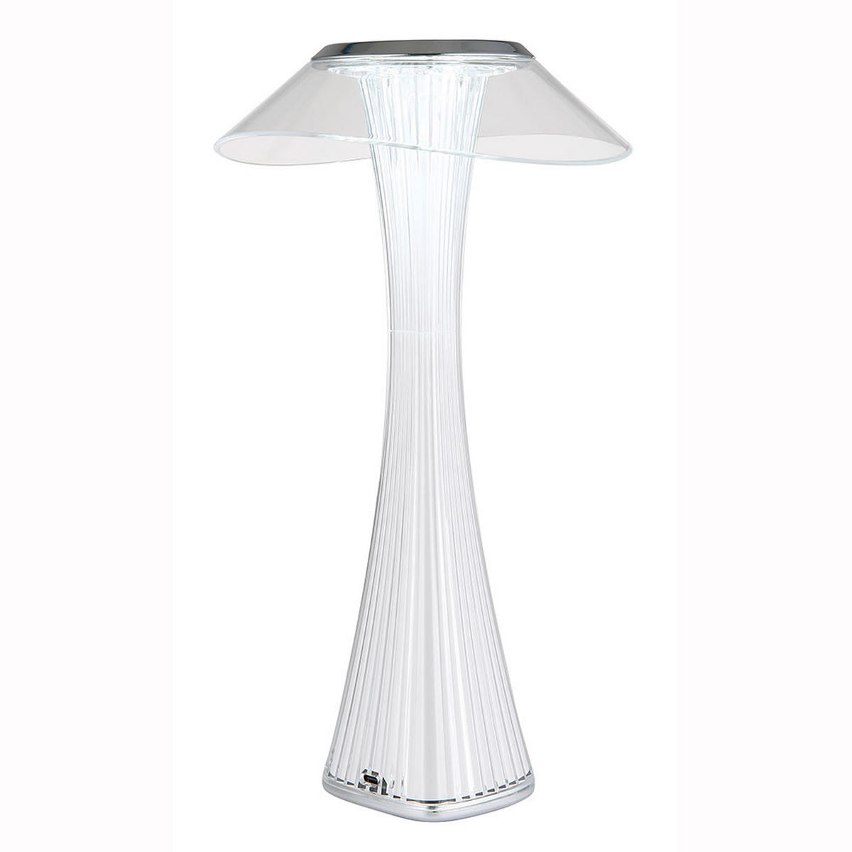 LED TISCHLEUCHTE Ambra Silber Chrom - Silberfarben, Kunststoff (15.1/15.1/27.4cm) - Globo Lighting