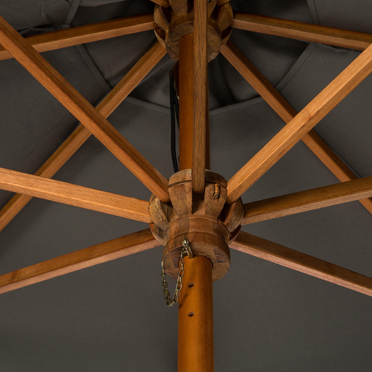 SONNENSCHIRM - Grau - Grau, Holz/Textil (270/270cm) - home24