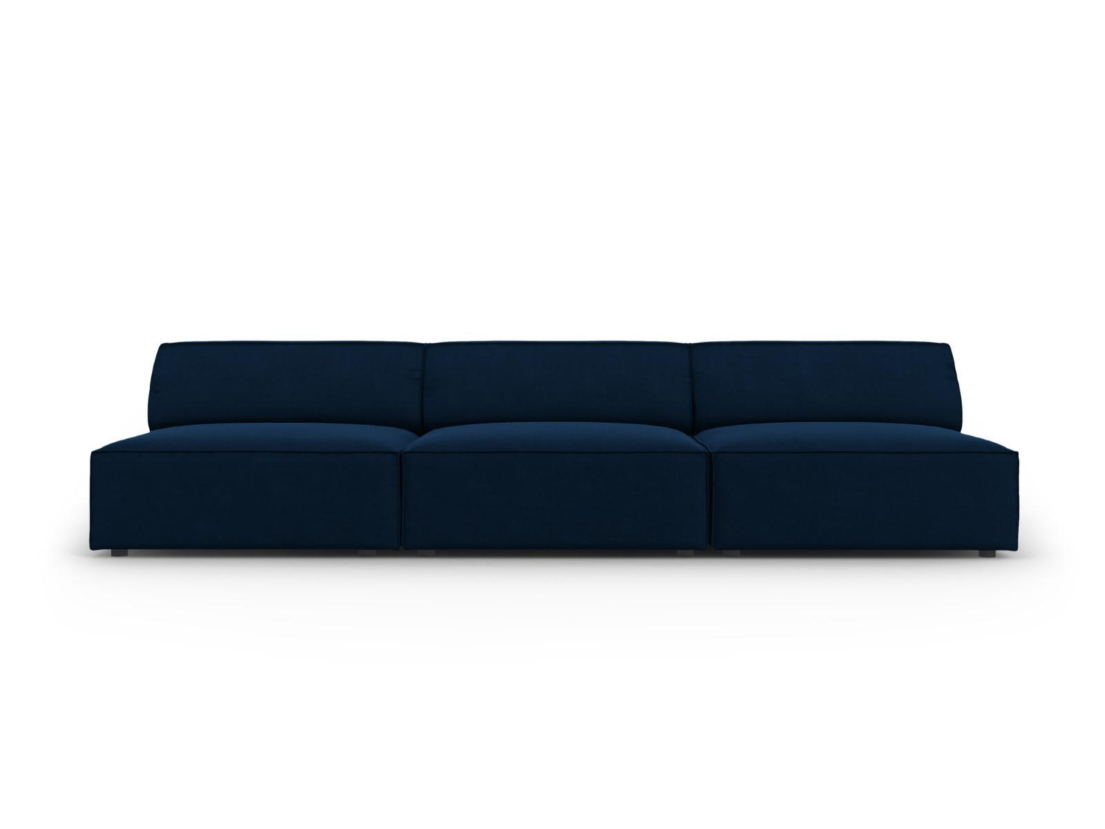 SOFA Jodie aus Samt königsblau 3 Sitzplätze - Blau, Textil (240/70/102cm) - Micadoni