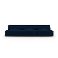 SOFA Jodie aus Samt königsblau 3 Sitzplätze - Blau, Textil (240/70/102cm) - Micadoni