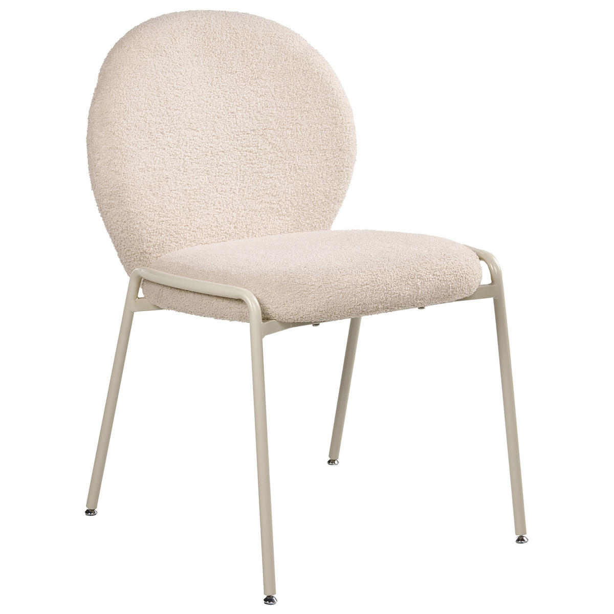 ŽIDLE sada 2 ks Bouclé Světle béžová Ellie - béžová, textil (56/83/65cm) - Beliani