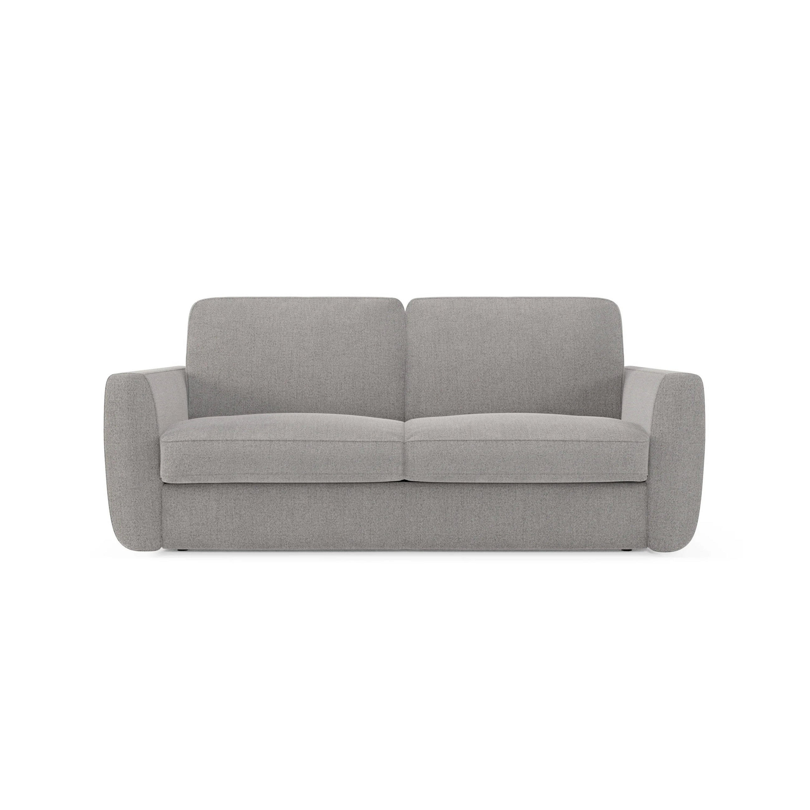 SCHLAFSOFA Leonida - Grau, Metall (222/92/98cm) - Divani.store