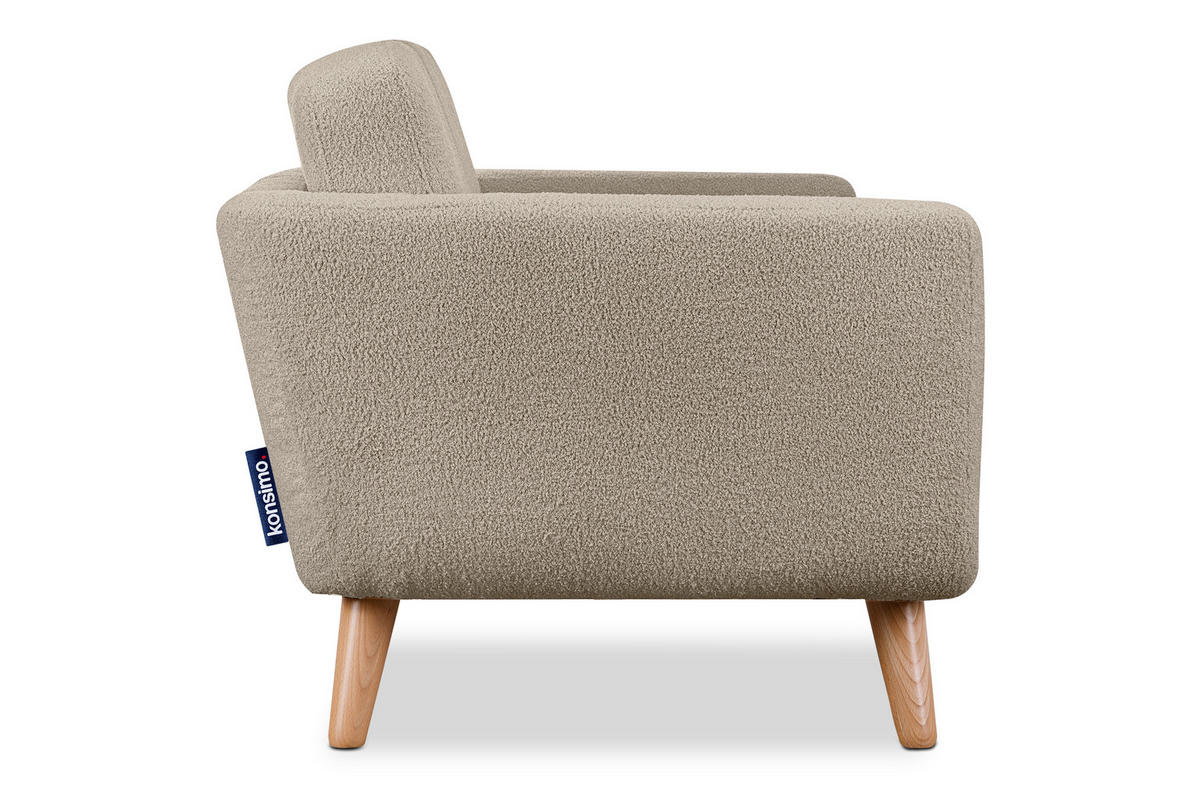 SESSEL TAGIO Massivholz-Beine, braun - Braun, Buchenholz/Textil (86/80/88cm) - KONSIMO®