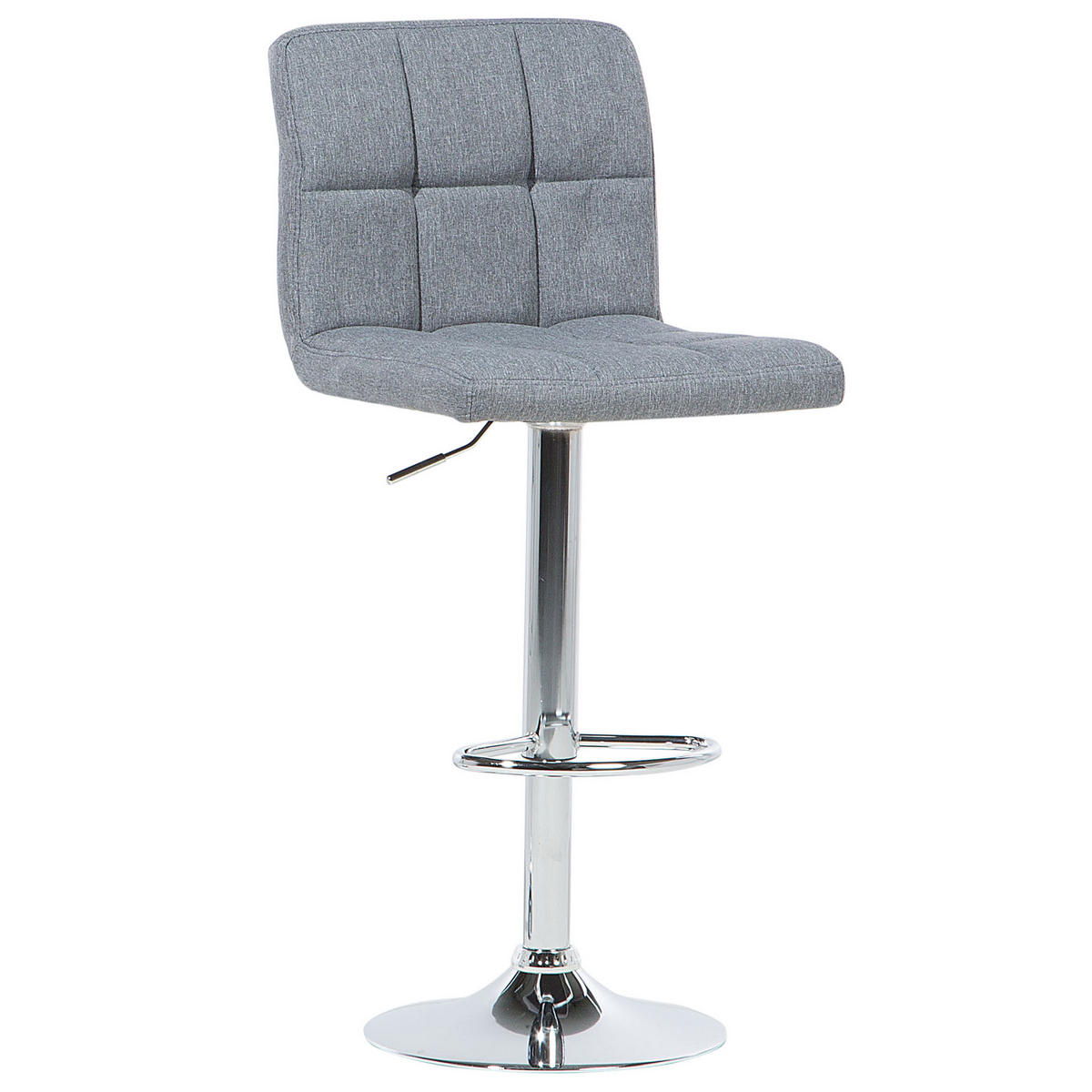 BARHOCKER 2er-Set Polsterbezug Grau Marion - Grau, Textil/Metall (45/114/39cm) - Beliani