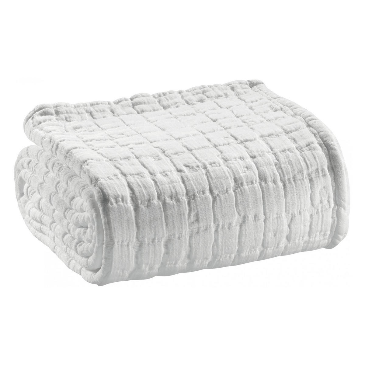 BETTÜBERWURF Swami weiß 180 x 260 cm - Weiß, Textil (180/260cm) - Vivaraise