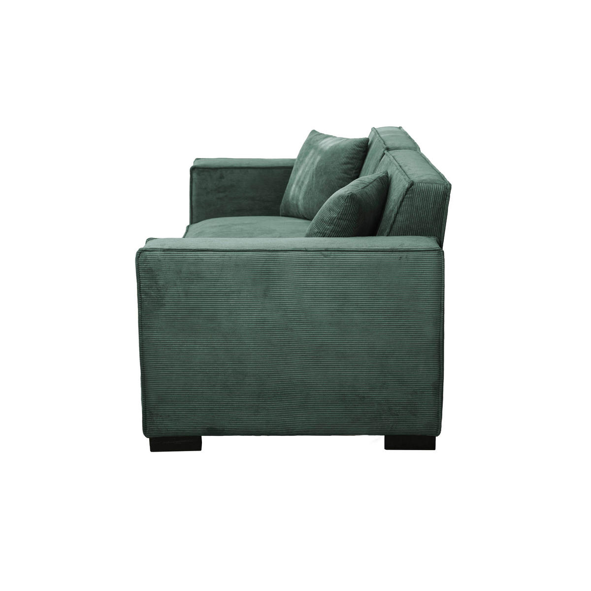 SOFA 2-Stizer, Dunkelgrün - Grün, Textil (90/76/180cm) - Oviala