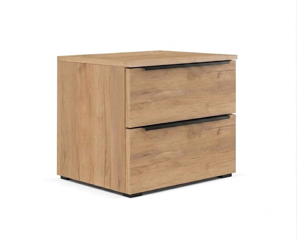 NACHTTISCH Luna Eiche Craft Gold – Moderne Nachtkommode & Nachtkonsole mit Schublade & Fach, Beistelltisch fürs Bett im Schlafzimmer - Goldfarben, Holzwerkstoff (40/38/34cm) - BM-Möbel