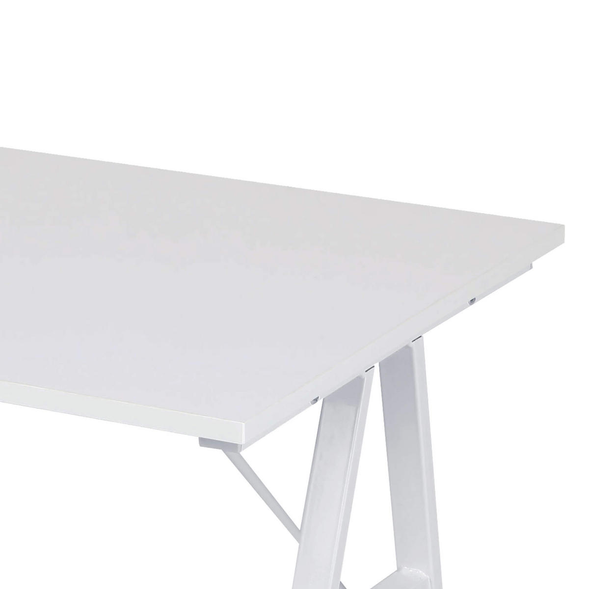 SCHREIBTISCH platzsparend Weiß 50/74/80 cm - Weiß, Holzwerkstoff (74/50/80cm) - Mobili Rebecca