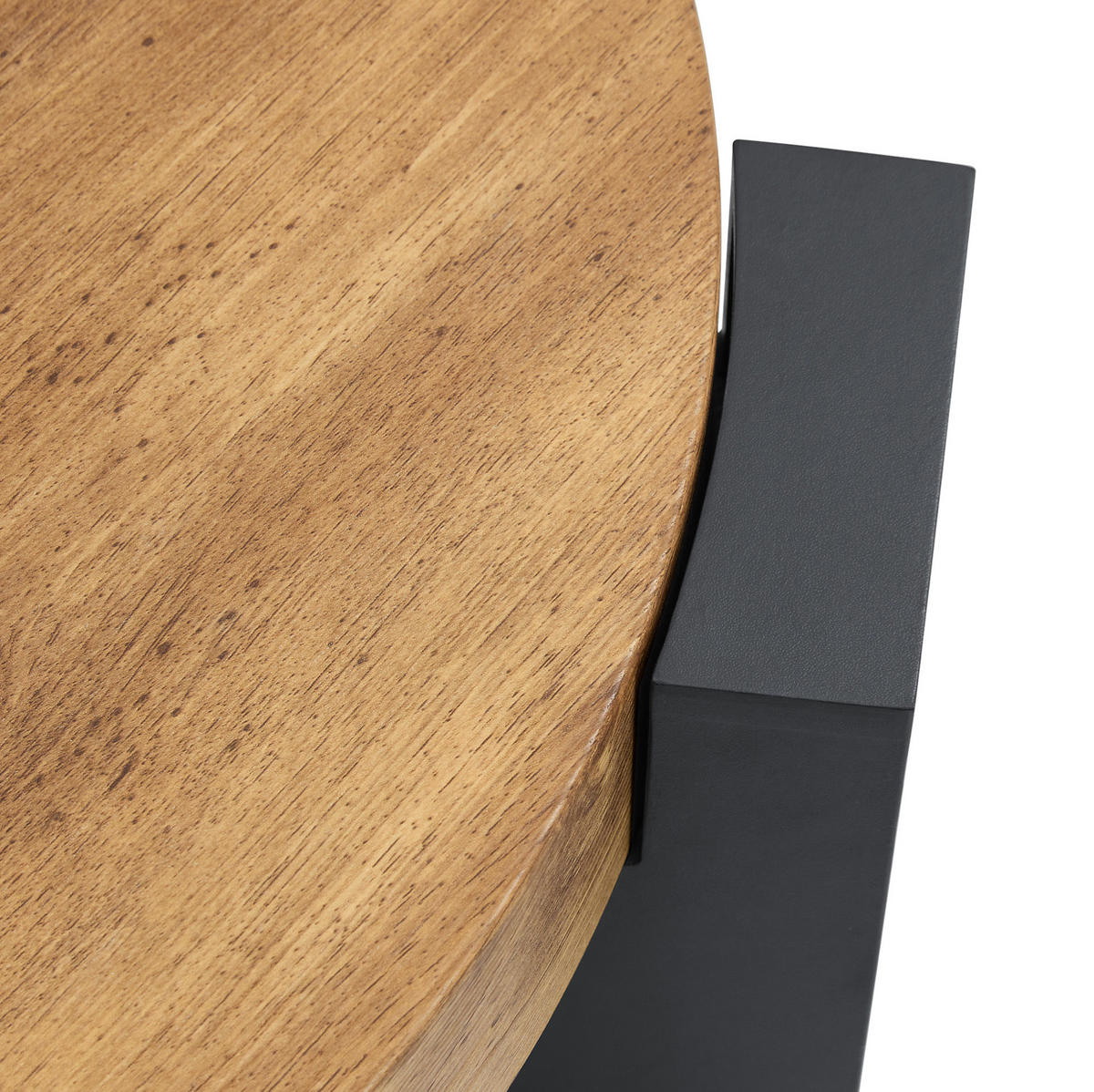 COUCHTISCH 61/30 cm schwarz aus MDF und Glas mit zwei Ebenen - Schwarz, Holzwerkstoff (61/61/30cm) - OKMYHOME