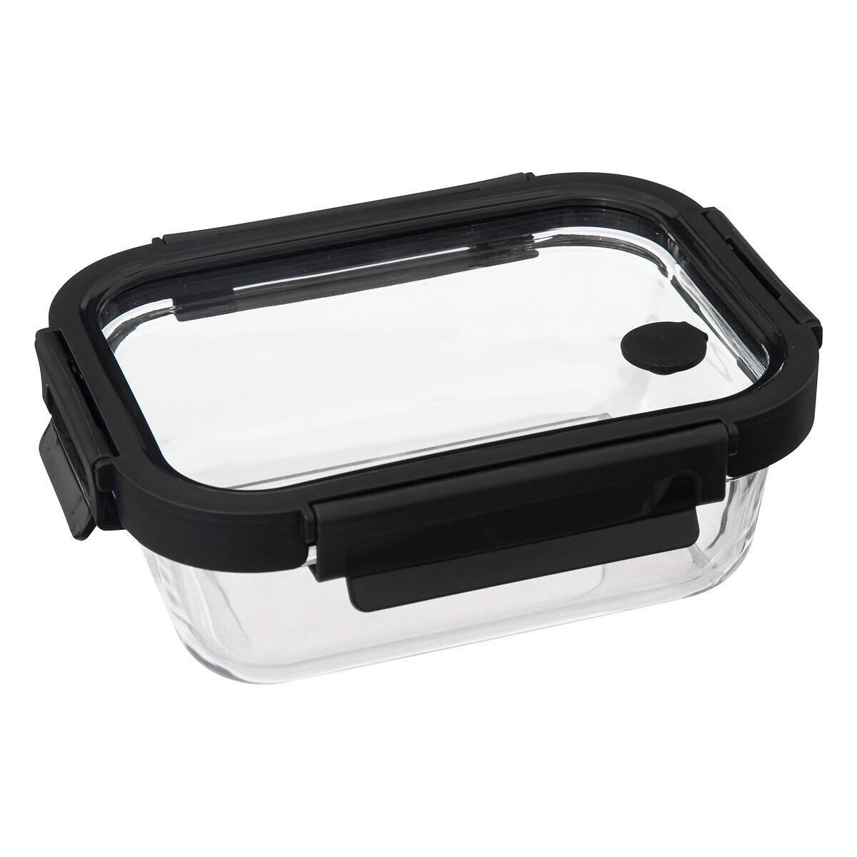 GLASBEHÄLTER Transparent - Schwarz, Glas (14.5/6.8/19cm)