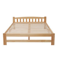 BETT 140/200 cm aus Massivholz Natur mit Kopfteil und Lattenrost - Naturfarben, Holz (140/200cm) - Flora Grace