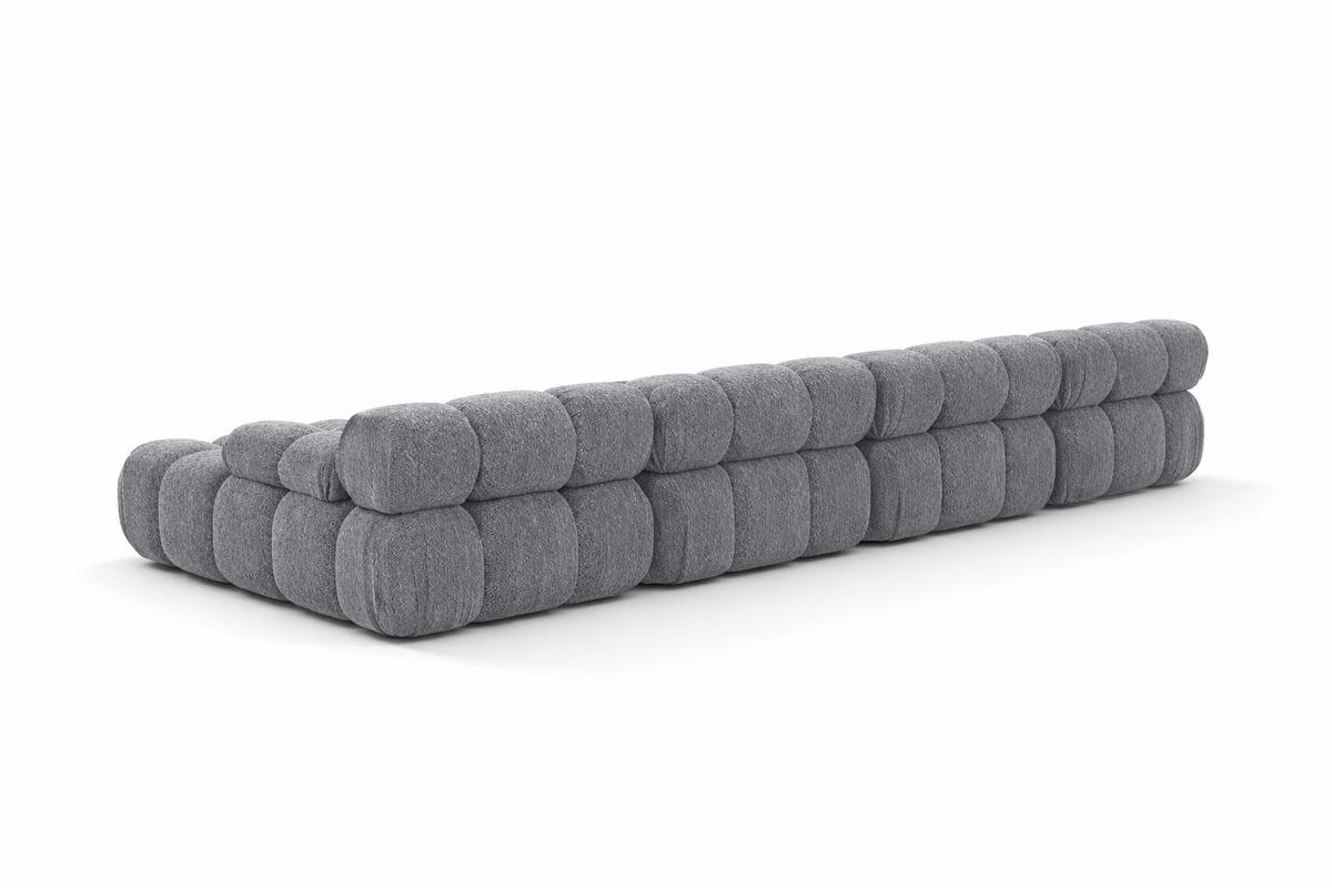 ECKSOFA U-Form XL, Stoff Bouclé Abriamo, Dunkelgrau, Selia U XL - Dunkelgrau, Holz (380/70/160cm) - Kaiser Möbel