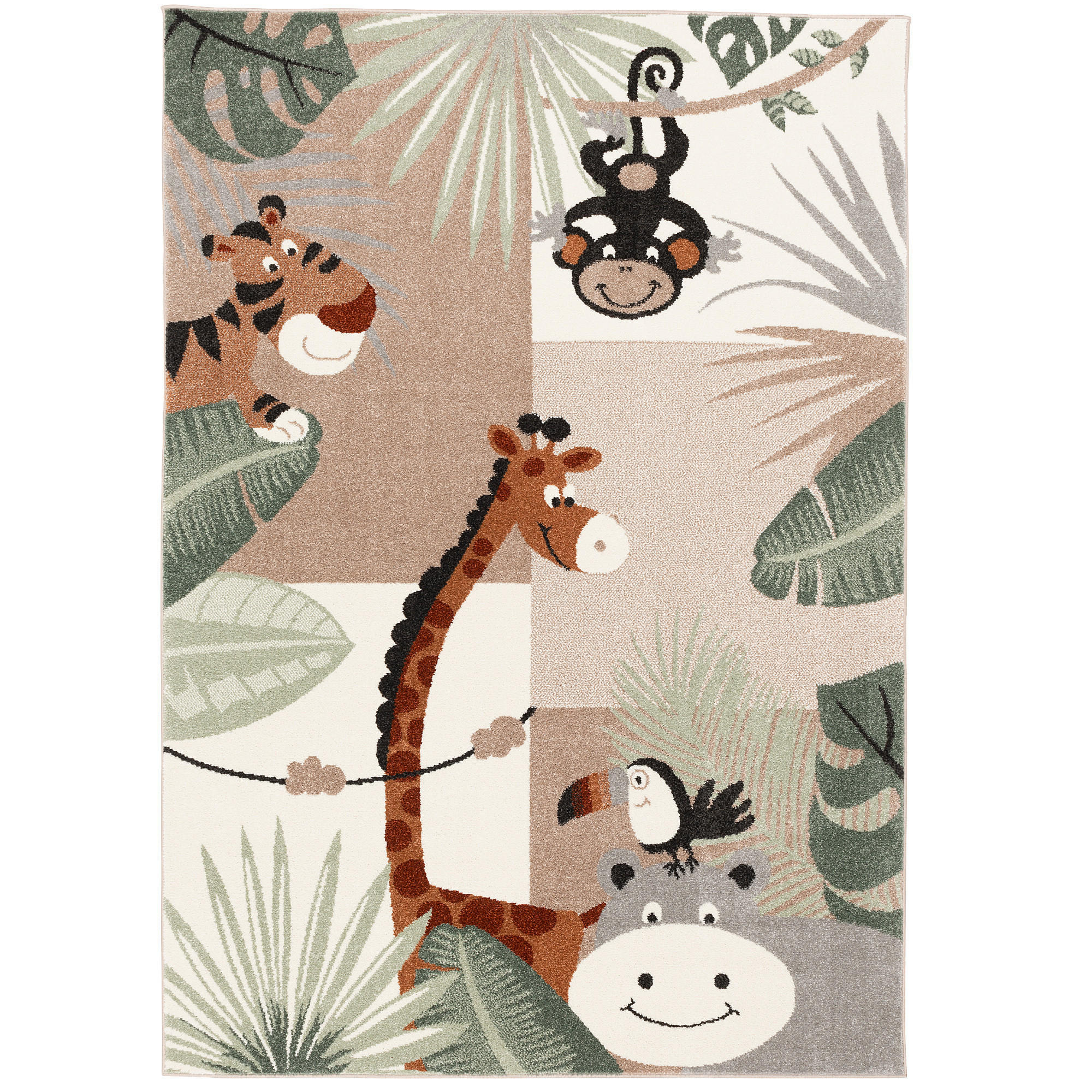 KINDER TEPPICH SOFTSTAR KIDS TIERWELT - Mintgrün, Textil (160/230cm) - Pergamon