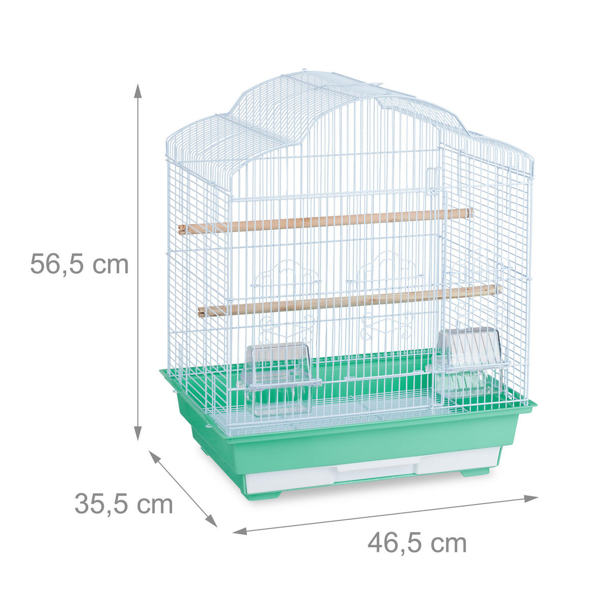 VOGELKÄFIG - Multicolor, Kunststoff/Metall (46.5/56.5/35.5cm) - Relaxdays