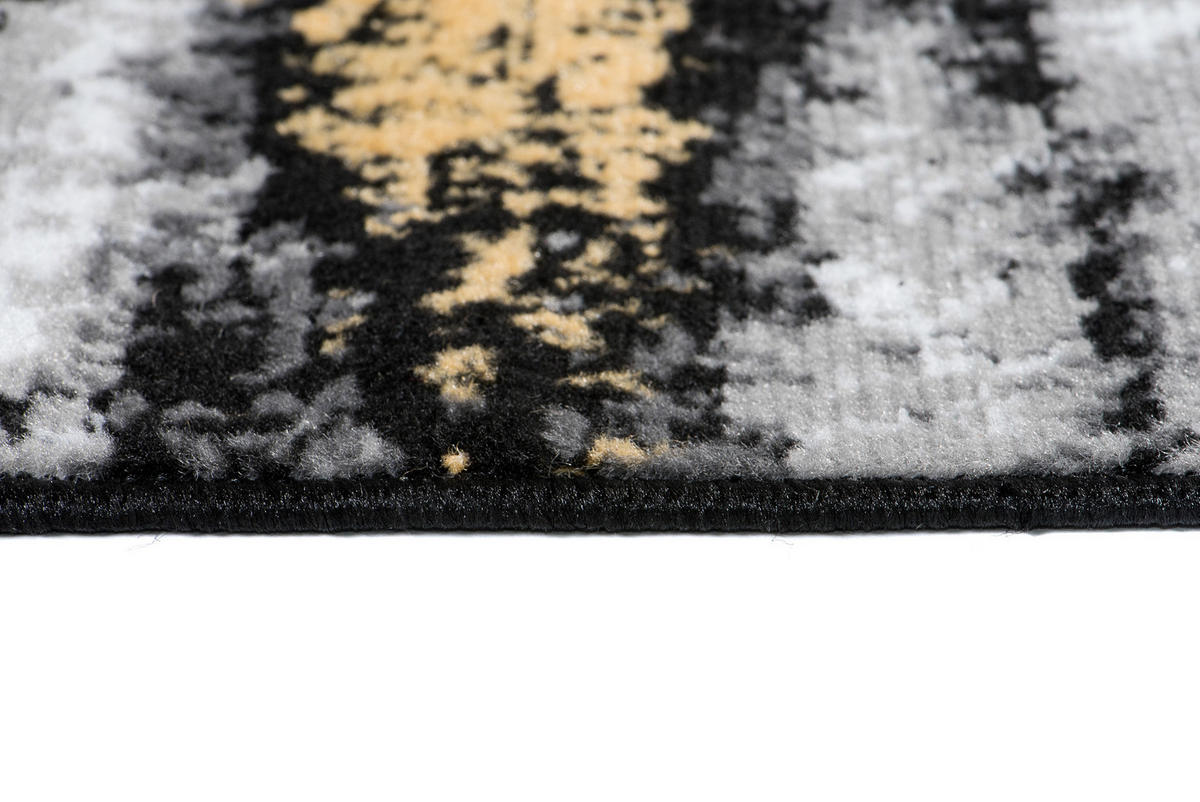LÄUFER MAYA Schwarz Goldfarben 100/500 cm - Goldfarben, Textil (100/500cm) - Tapiso