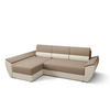 ECKSOFA L REBI L3 Rainbow 05/16 Links mit Schlaffunktion, Beige/Creme - Beige/Creme, Textil (251/140cm)