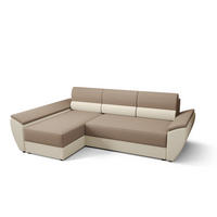 ECKSOFA L REBI L3 Rainbow 05/16 Links mit Schlaffunktion, Beige/Creme - Beige/Creme, Textil (251/140cm)