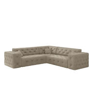 ECKSOFA Chantal In Moly - Beige, Holzwerkstoff/Textil (246/246cm) - Fun Möbel