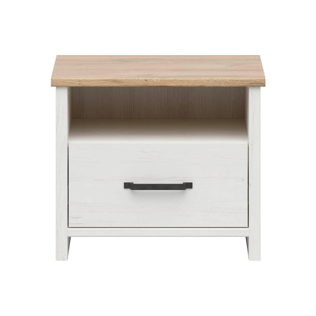 NACHTTISCH Aksel Weiß - Weiß, Holzwerkstoff (55/47.5/42.5cm) - Petits-meubles