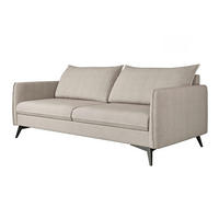 3-SITZER-SOFA Pulse Beige Luxusmicrofaser - Ecru/Beige, Holz/Textil (199/86/91cm) - S-Style Möbel