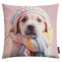 DEKOKISSEN Candy Hund - Rosa, Textil (45/45/8cm) - Magma Heimtexx