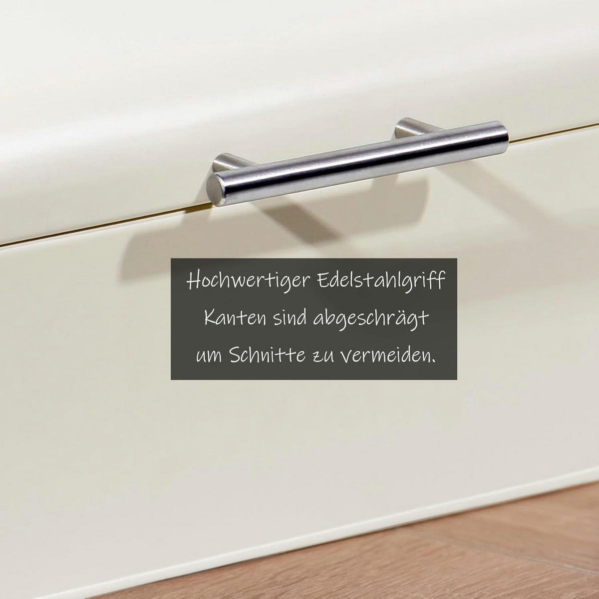 BROTKASTEN Metall Beige 30 cm - Weiß, Metall (18/15.5/30cm)