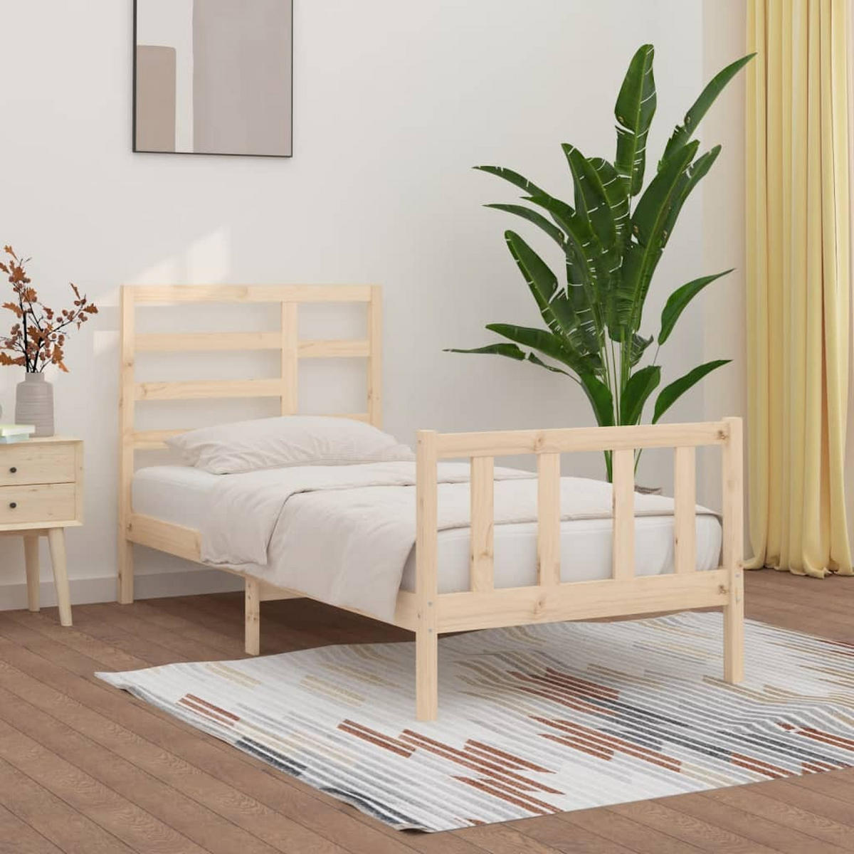BETT Nequist 104/205.5 cm - Braun, Holz (90/200cm) - Nettlife