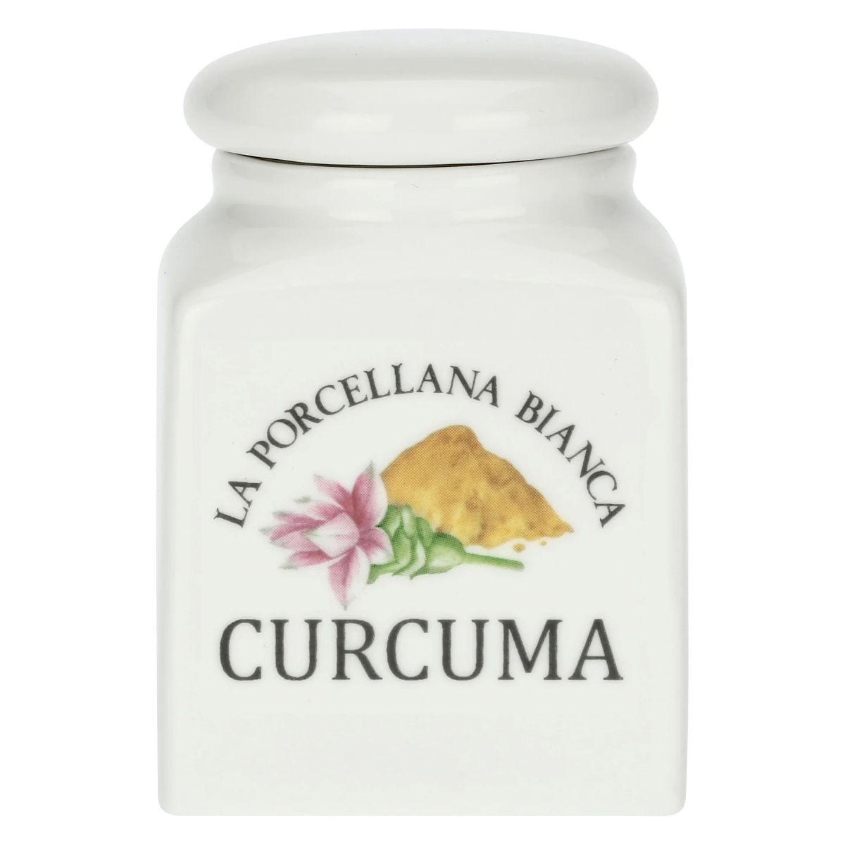 VORRATSDOSE Curcuma 0,175 l - Multicolor, Keramik (10/6.5/7cm) - La Porcellana Bianca
