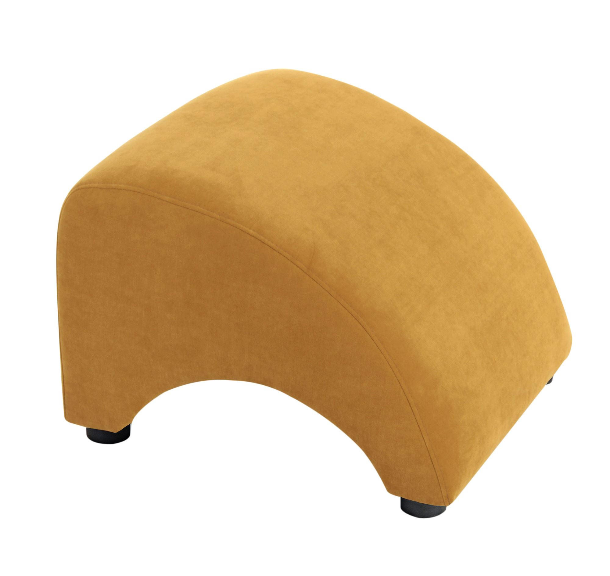 58aufmkessel Polsterhocker Currygelb 52x37x54 cm