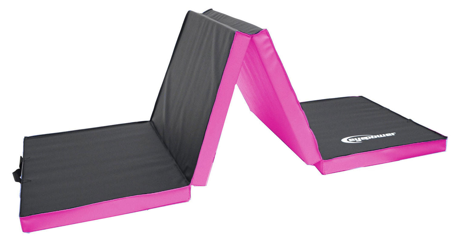 GYMNASTIKMATTE zum Wenden - 180/60/5 cm Faltbare Turnmatte - Pink, Kunststoff (60/180cm) - eyepower