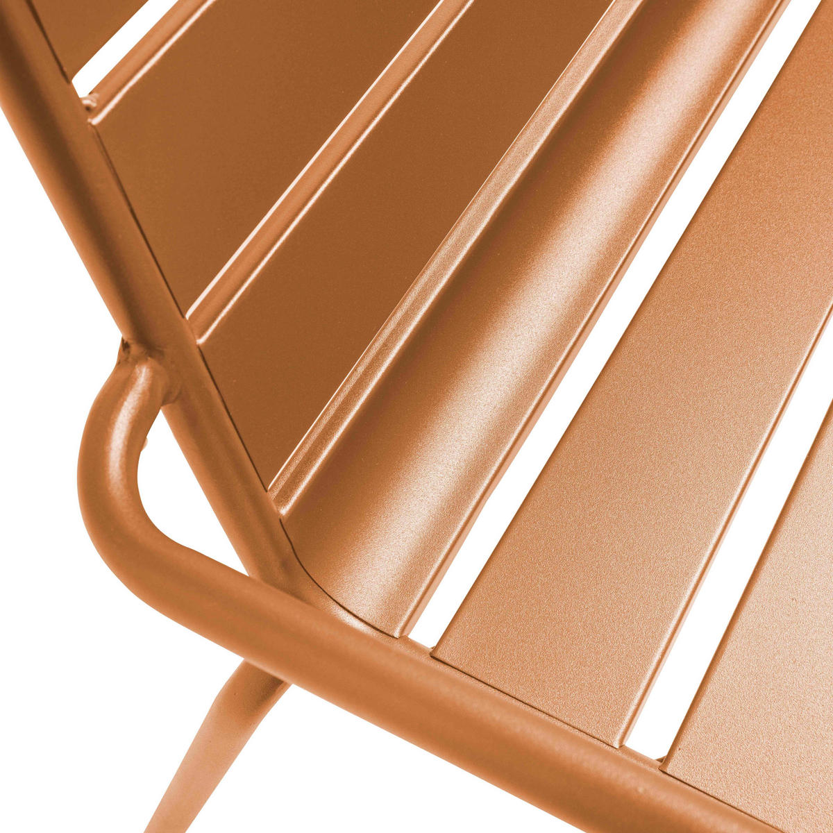 GARTENBANK, Karamell - Braun, Metall (55/85/126cm) - Oviala