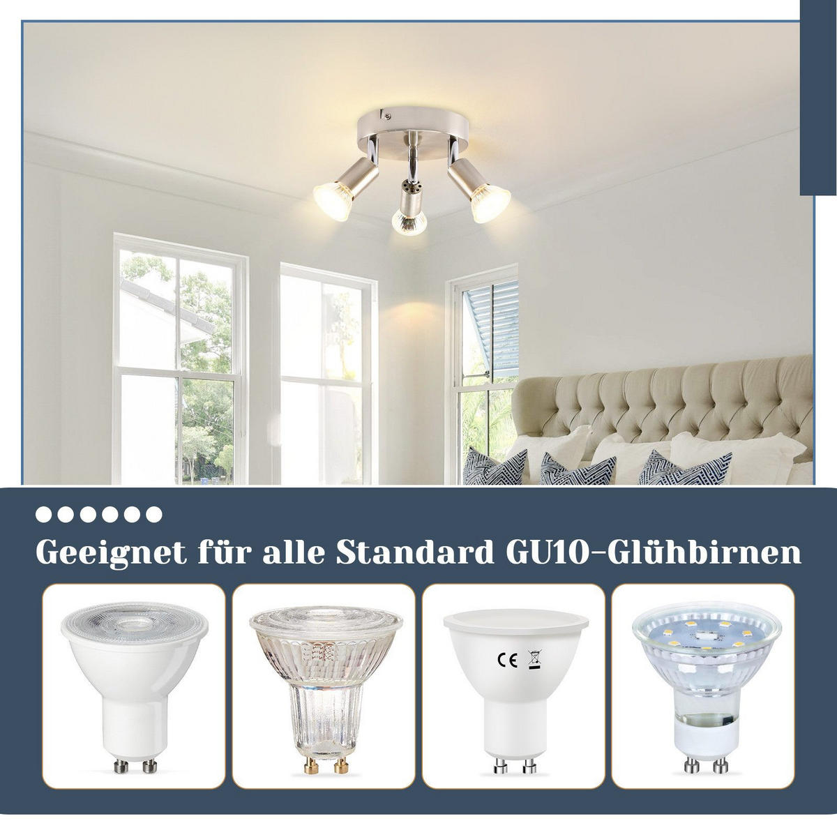 STRAHLER Bamberg 3-flammig 15/15/10.4 cm - Silberfarben, Metall (15/15/10.4cm) - Nettlife