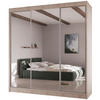 SCHWEBETÜRENSCHRANK Homa II 200/61/215 eiche sonoma - Sonoma Eiche, Holzwerkstoff (200/215/61cm) - Beautysofa