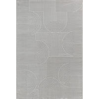 TEPPICH Kurzflor ERESMA Geometrisch Polyester Grau 160 x 230 cm - Grau, Textil (160/230cm) - KADIMA DESIGN
