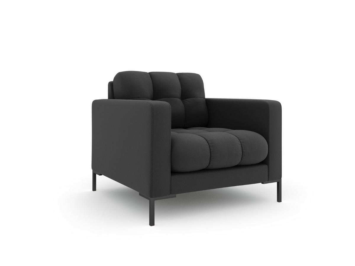 SESSEL Mamaia aus strukturiertem Stoff dunkelgrau - Dunkelgrau, Textil (92/75/87cm) - Micadoni