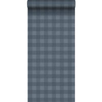 TAPETE Karomuster 53 cm x 10.05 m - Blau, Papier (53/1000cm) - Sanders & Sanders