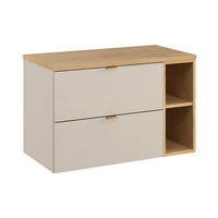 SKRINKA POD UMÝVADLO 80.6cm Azel Kašmír - béžová, kompozitné drevo (80.6/52/46cm) - Petits-meubles